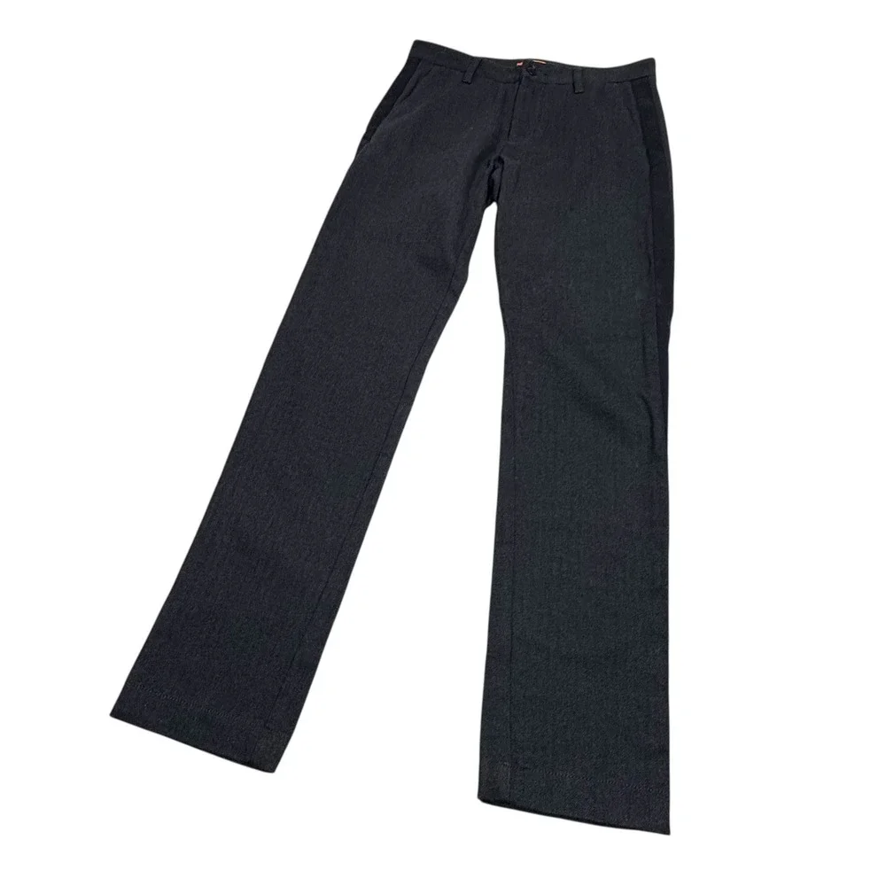 JACK SPADE New York Mens Charcoal Gray Dress Pant Size 29 Flat Front Side Stripe
